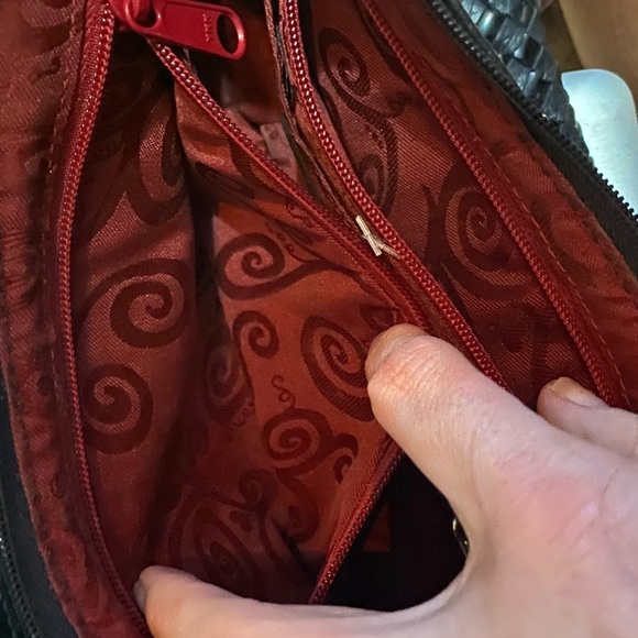 BRIGHTON BLACK WOVEN HANDBAG WITH TASSEL - Picture 10 of 16